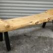 log bench with saddle seat