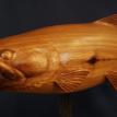 salmon tail down, red cedar  43" x 15"  $500